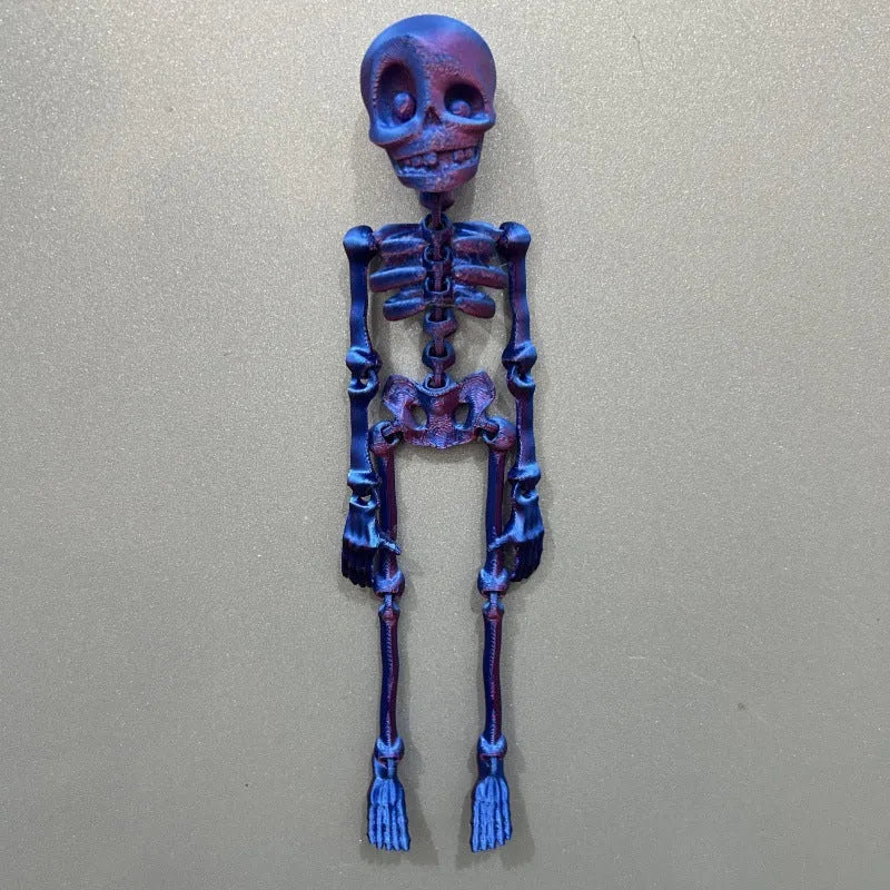 3D printed PLA skull refrigerator magnet decoration in multiple colours with 18cm height