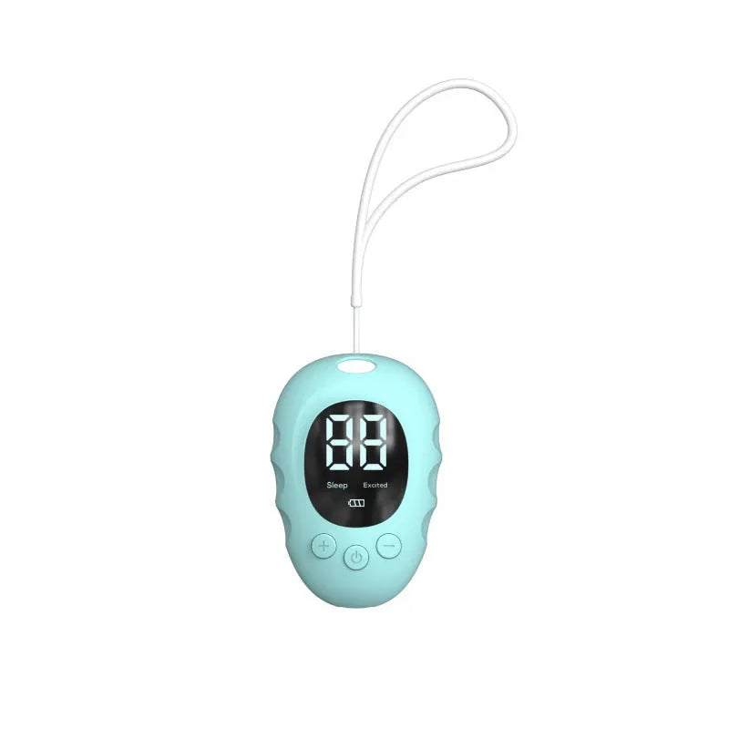 Silicone sleep monitor hand grip device in white colour with charging cable