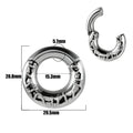 Stainless steel fashion earrings with shaped totem patterns in various electroplated colours