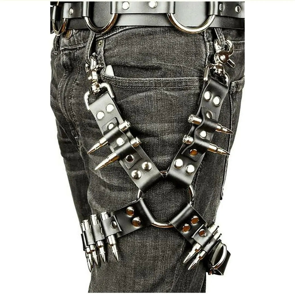 Pair of sleek black PU leather leggings, a fashion accessory for the legs.