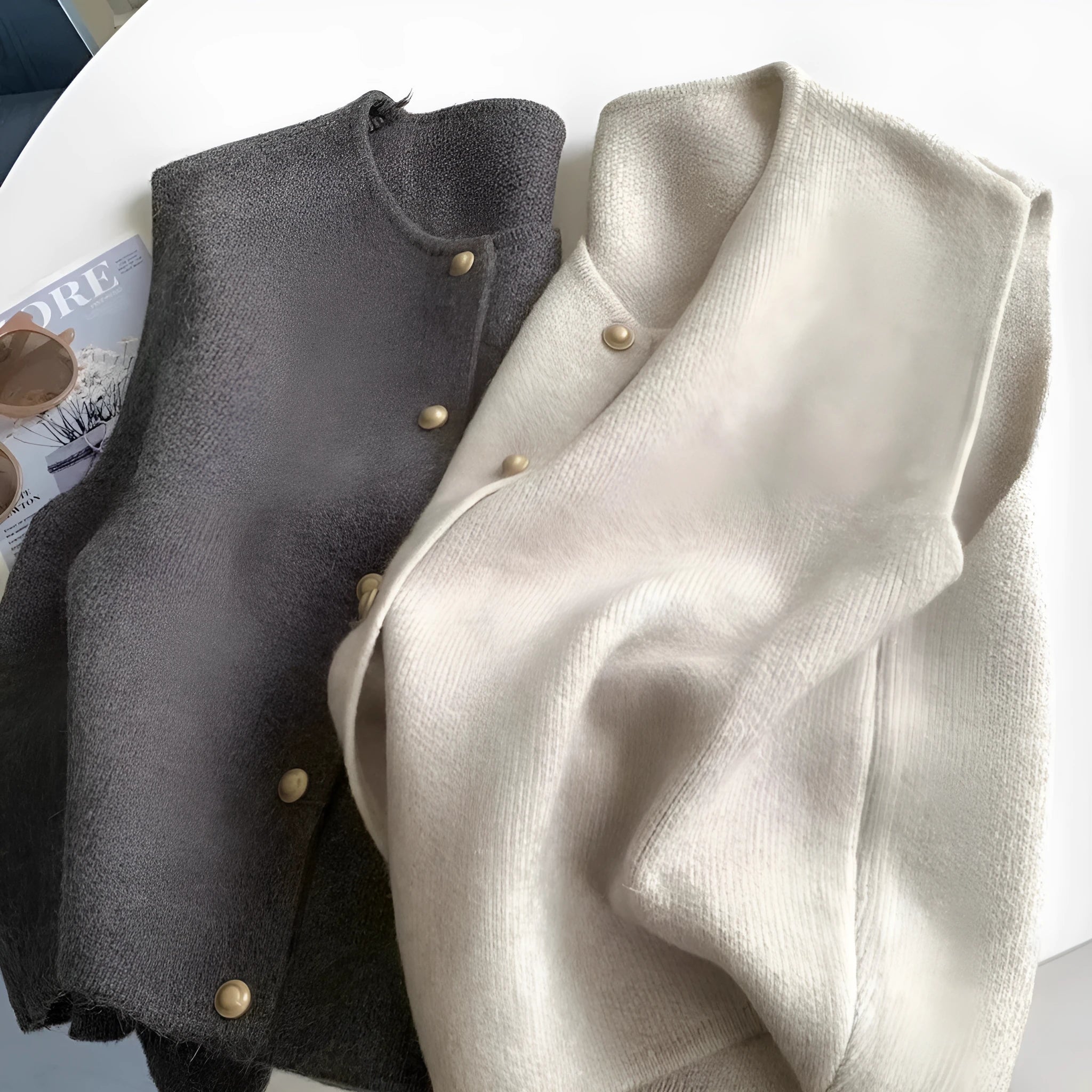 Women's casual polyester pullover vest with half sleeves in multiple colour options