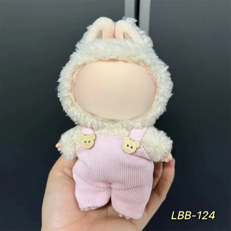 Plastic doll clothes costume for a 17cm vinyl action figure on a white background