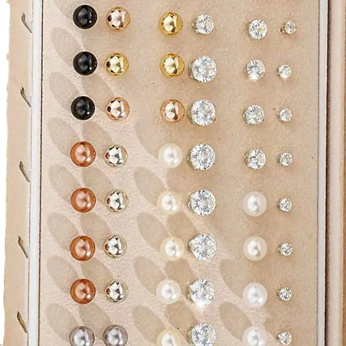 108 geometric pearl earrings with gold yellow electroplated finish women's fashion jewellery set