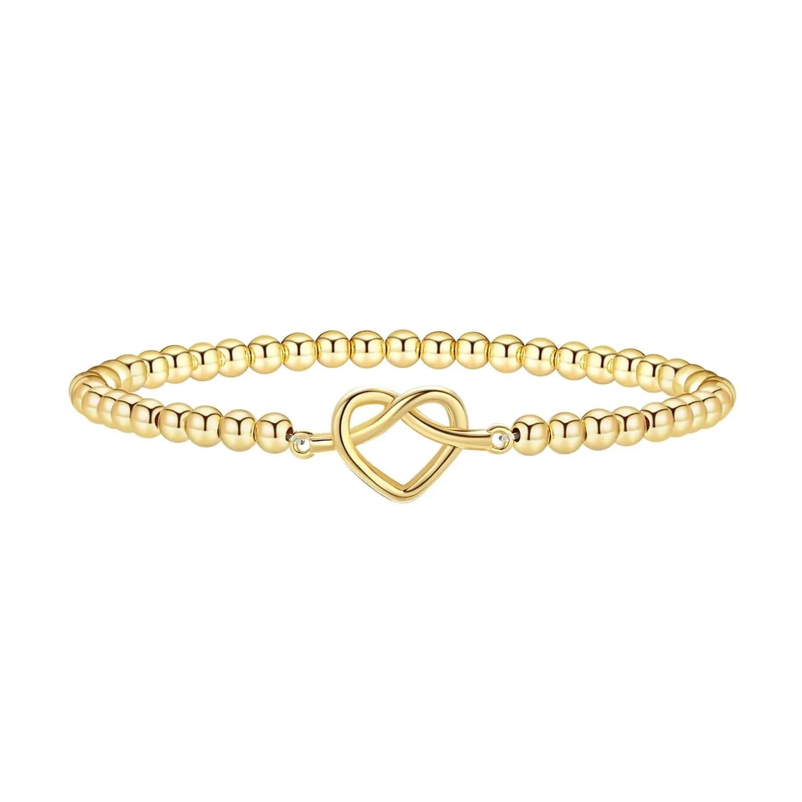 Stainless steel adjustable beaded bracelet with geometric round beads