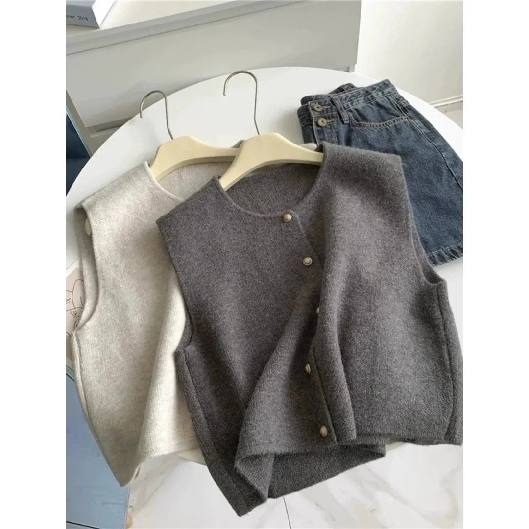 Women's casual polyester pullover vest with half sleeves in multiple colour options