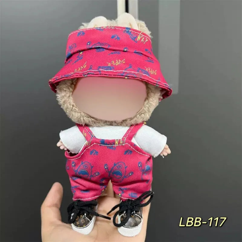 Plastic doll clothes costume for a 17cm vinyl action figure on a white background