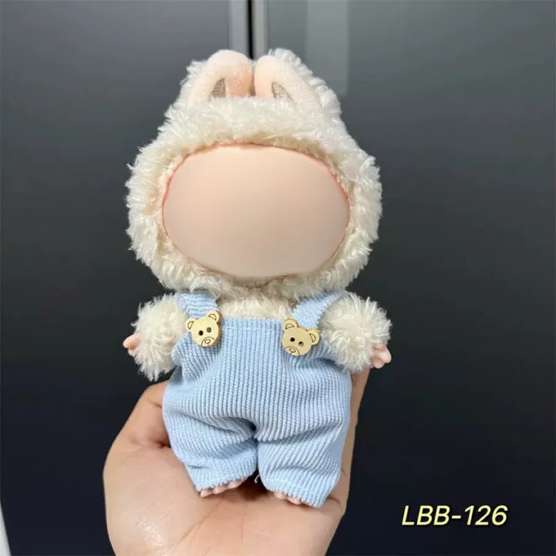 Plastic doll clothes costume for a 17cm vinyl action figure on a white background
