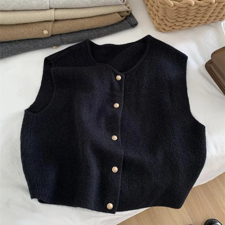 Women's casual polyester pullover vest with half sleeves in multiple colour options