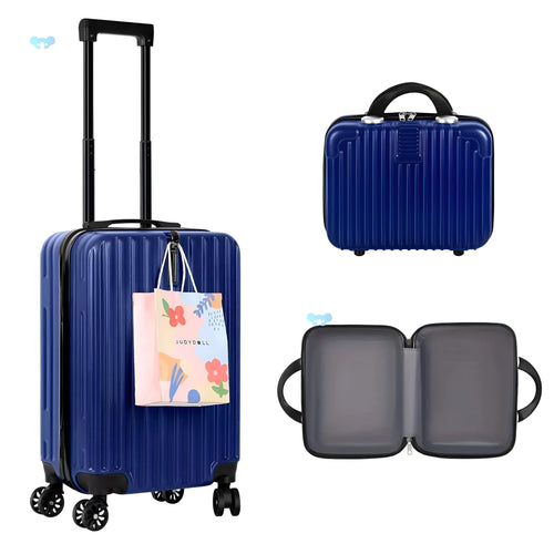 Aluminium alloy luggage and mini box travel set with 14in and 20in trunks