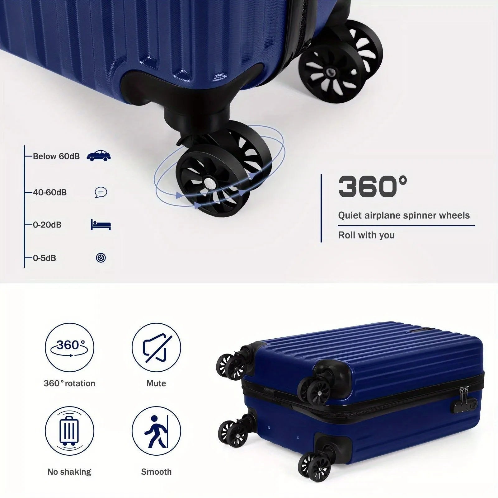 Aluminium alloy luggage and mini box travel set with 14in and 20in trunks