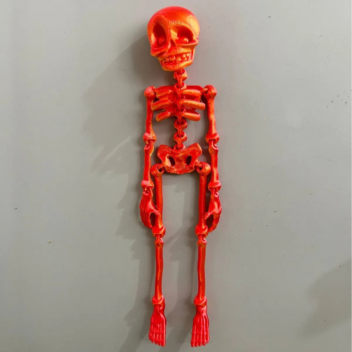 3D printed PLA skull refrigerator magnet decoration in multiple colours with 18cm height