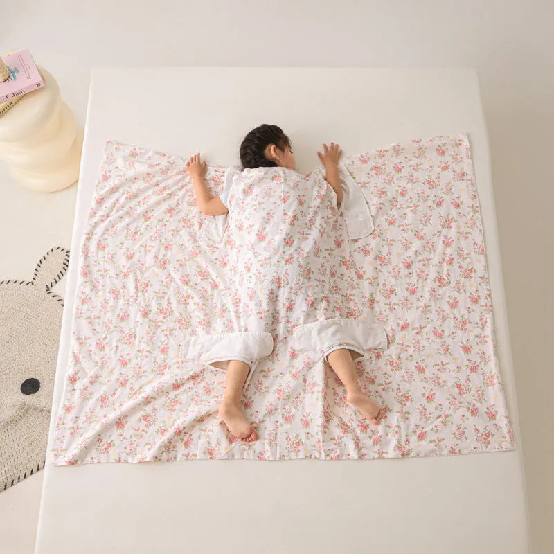 Anti-kick sleeping bag multifunctional blanket in various colours and sizes