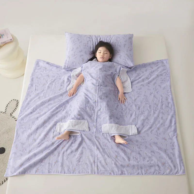 Anti-kick sleeping bag multifunctional blanket in various colours and sizes