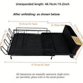 Retractable carbon steel dish rack for cutlery knife fork and cup drying