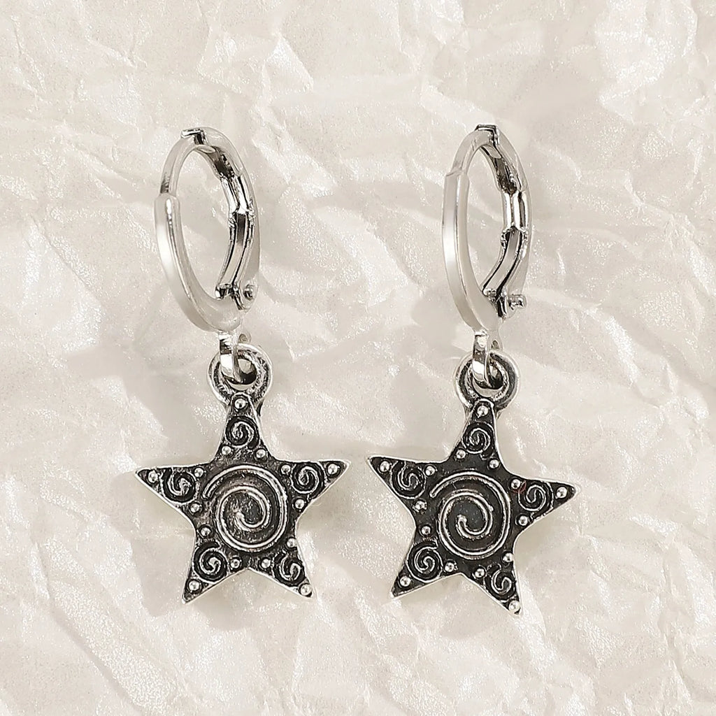 Women's cross crystal earrings in five colour variations with alloy construction and geometric design