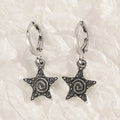 Women's cross crystal earrings in five colour variations with alloy construction and geometric design