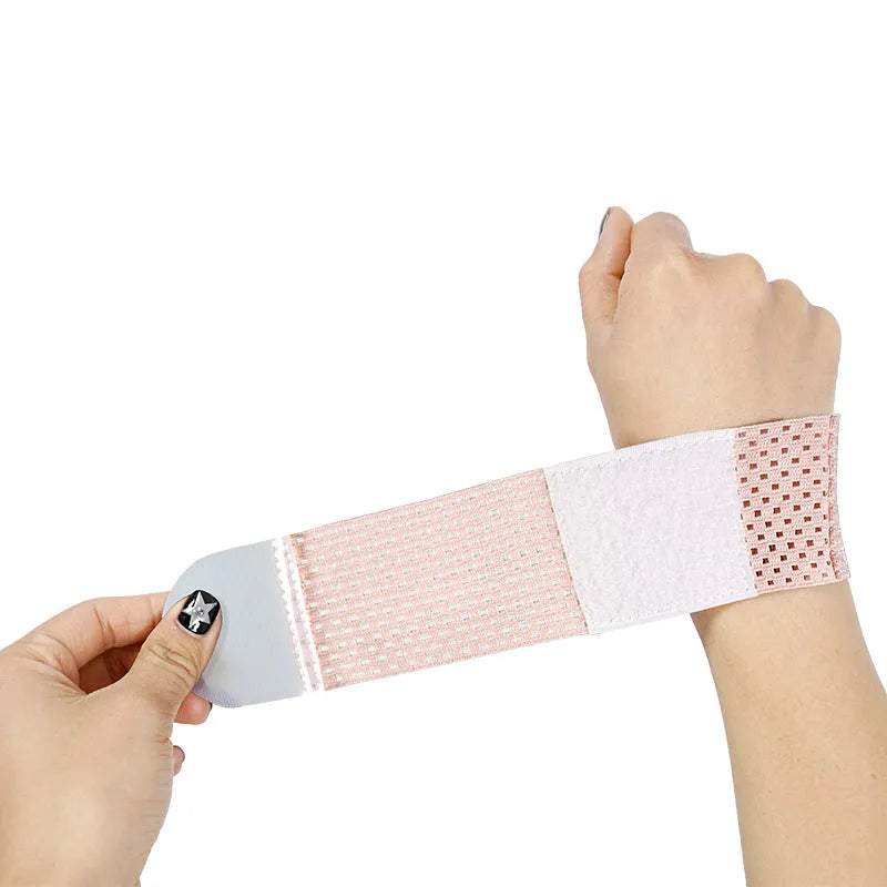 High elasticity athletic wristguard for sport and gym wrist protection in black, grey, or pink