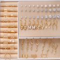 108 geometric pearl earrings with gold yellow electroplated finish women's fashion jewellery set