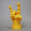 Yellow PLA movable joint hand ornament decorative prop measuring 5x5.38x7.5cm