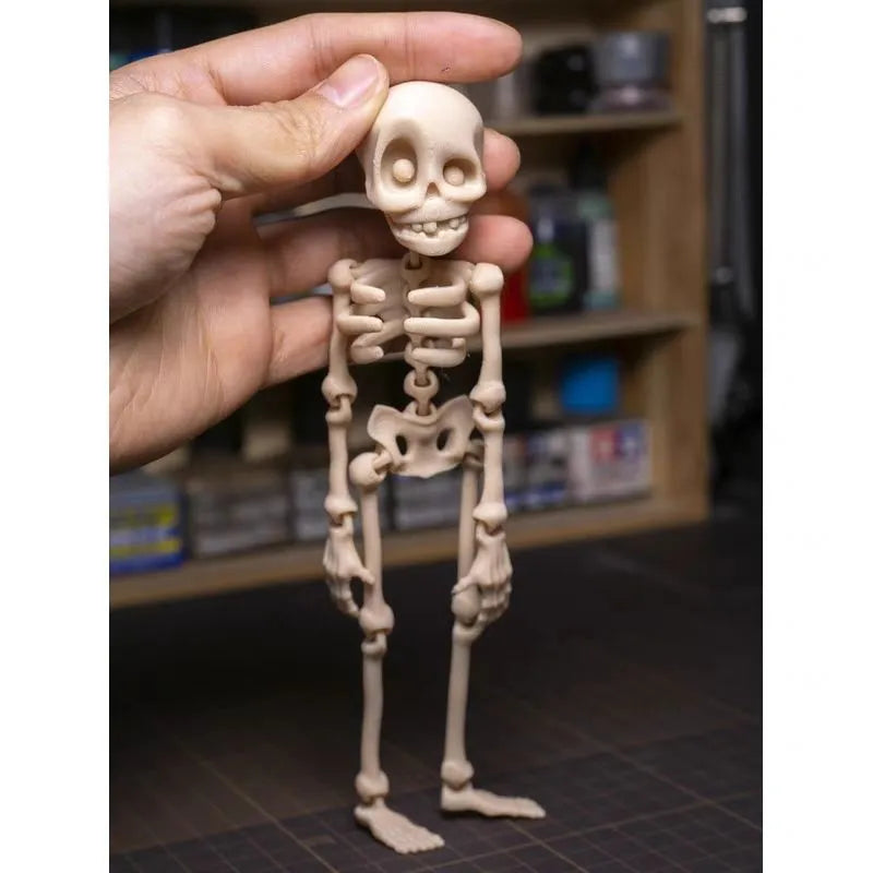 3D printed PLA skull refrigerator magnet decoration in multiple colours with 18cm height