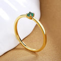 Women's personalised copper ring with a single diamond, shown in white, red, green, and blue colour options.