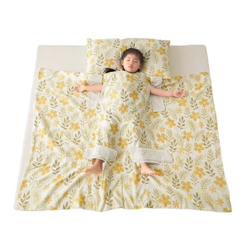 Anti-kick sleeping bag multifunctional blanket in various colours and sizes