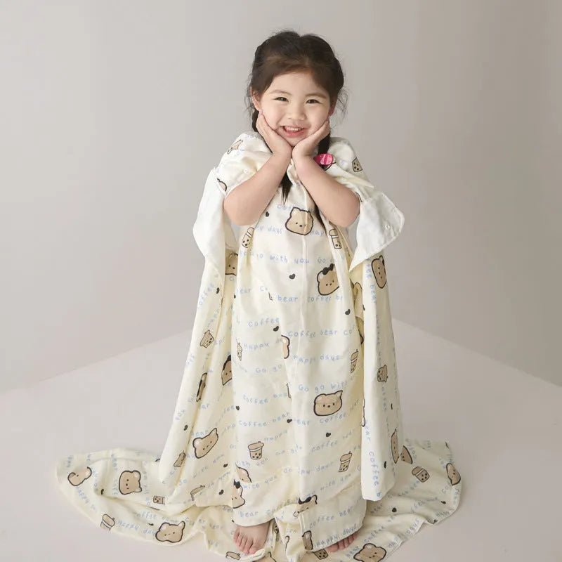 Anti-kick sleeping bag multifunctional blanket in various colours and sizes