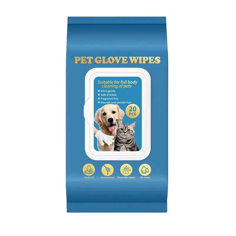 Pack of disposable pet gloves for cat bath cleaning and grooming supplies