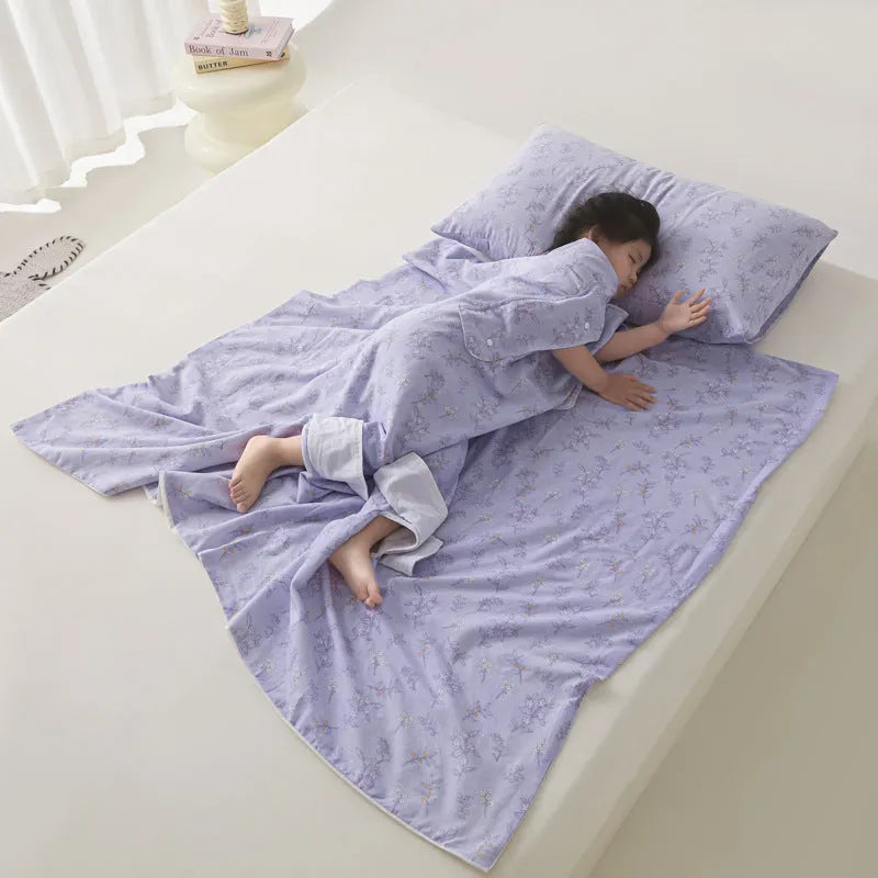 Anti-kick sleeping bag multifunctional blanket in various colours and sizes