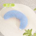 U-shaped cat pillow with adjustable collar in blue colour