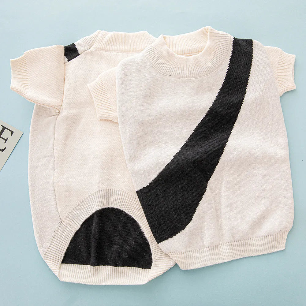 Wool blend pet sweater for dogs in black, orange red, pink, milky white, light green or sapphire blue