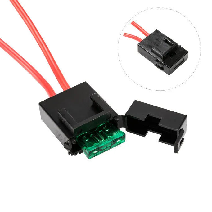 Black off-road LED spotlight cable set with 2-metre harness and integrated switch for vehicle modifications