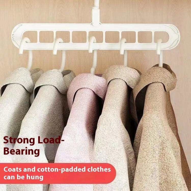 Plastic nine-hole folding pant hanger in modern simplicity style