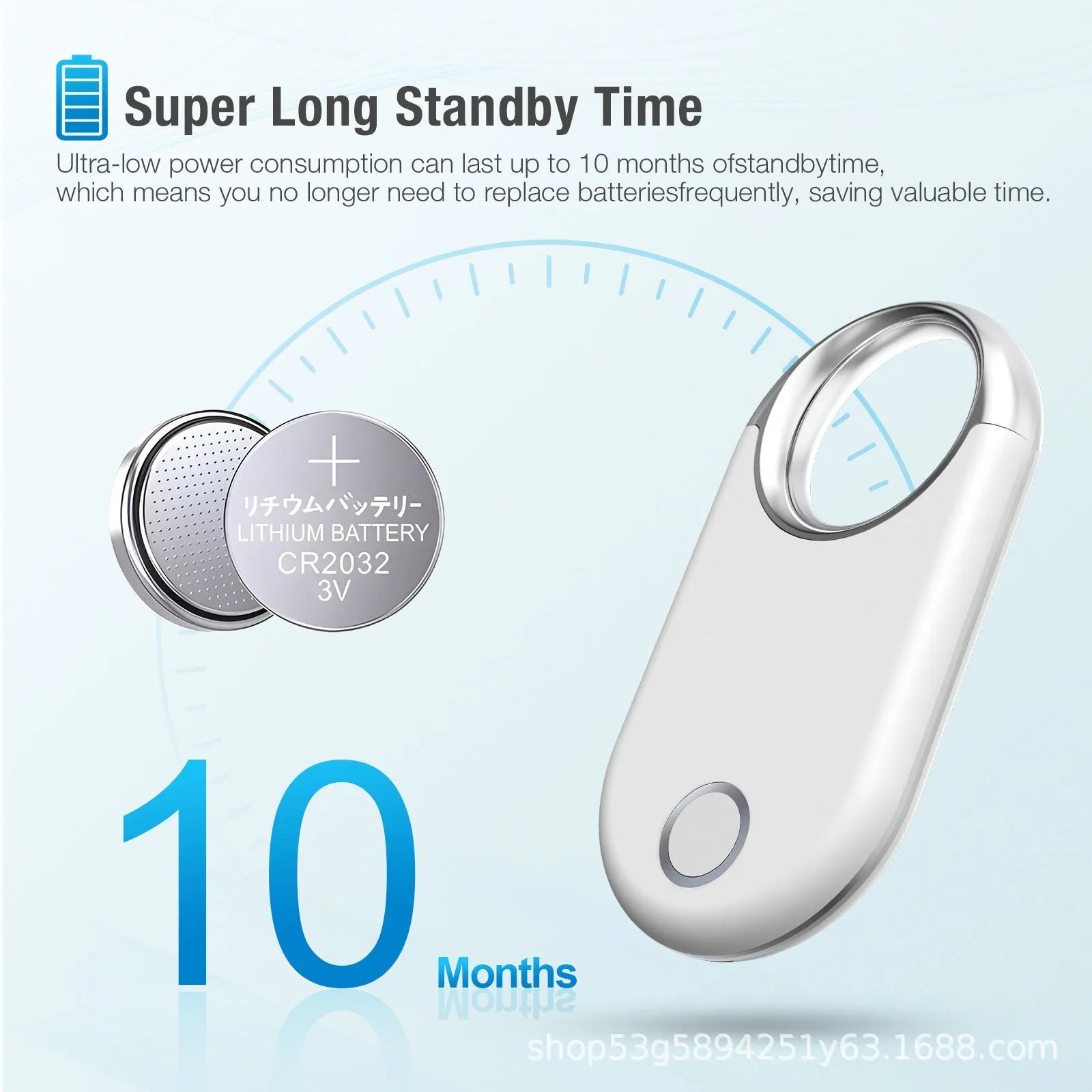 Black and white GPS tracking device for pets and children with compact 55mm dimensions