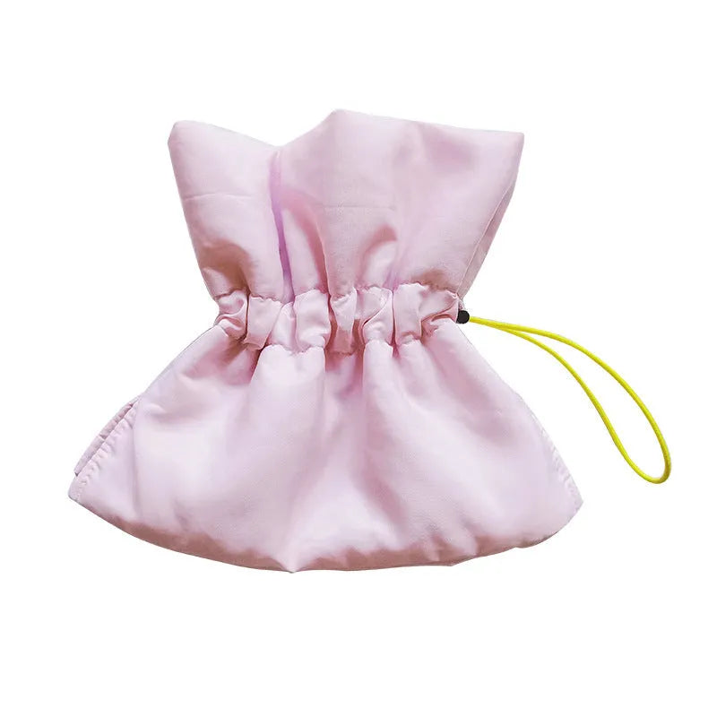 Soft adjustable Elizabethan recovery collar for cats in blue, shown on a cat to prevent licking.