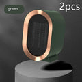 Portable desktop electric heater with PTC ceramic heating element in choice of colours