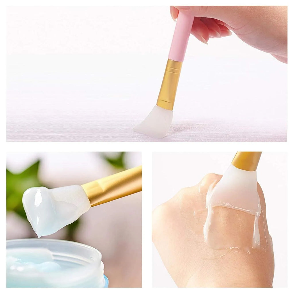 Silicone spatula applicator for face and body masks in six colour choices