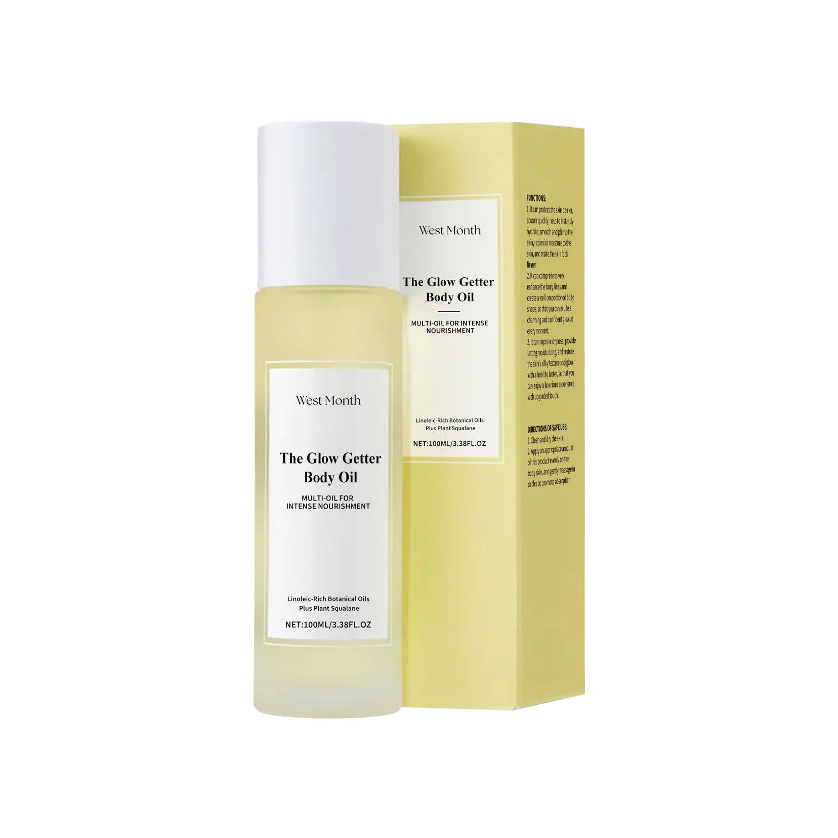 Skin massage body care kit showing skincare oil and moisturising cream for nourishing and firming routines