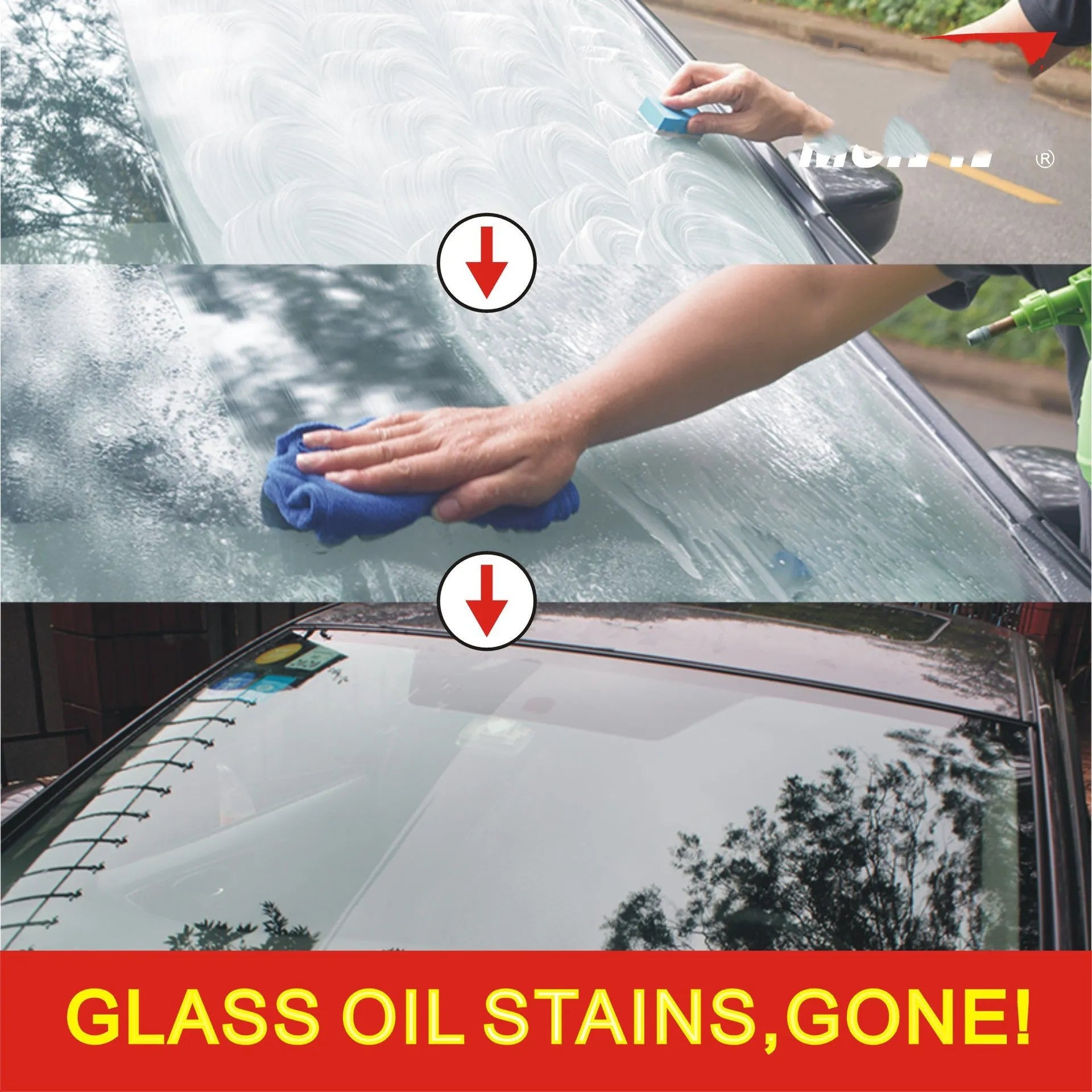 15ml automotive glass rainproof agent in white English version bag packaging for windscreen anti-fog treatment