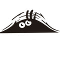 Large 19cm by 7cm self-adhesive body sticker showing four face design options.
