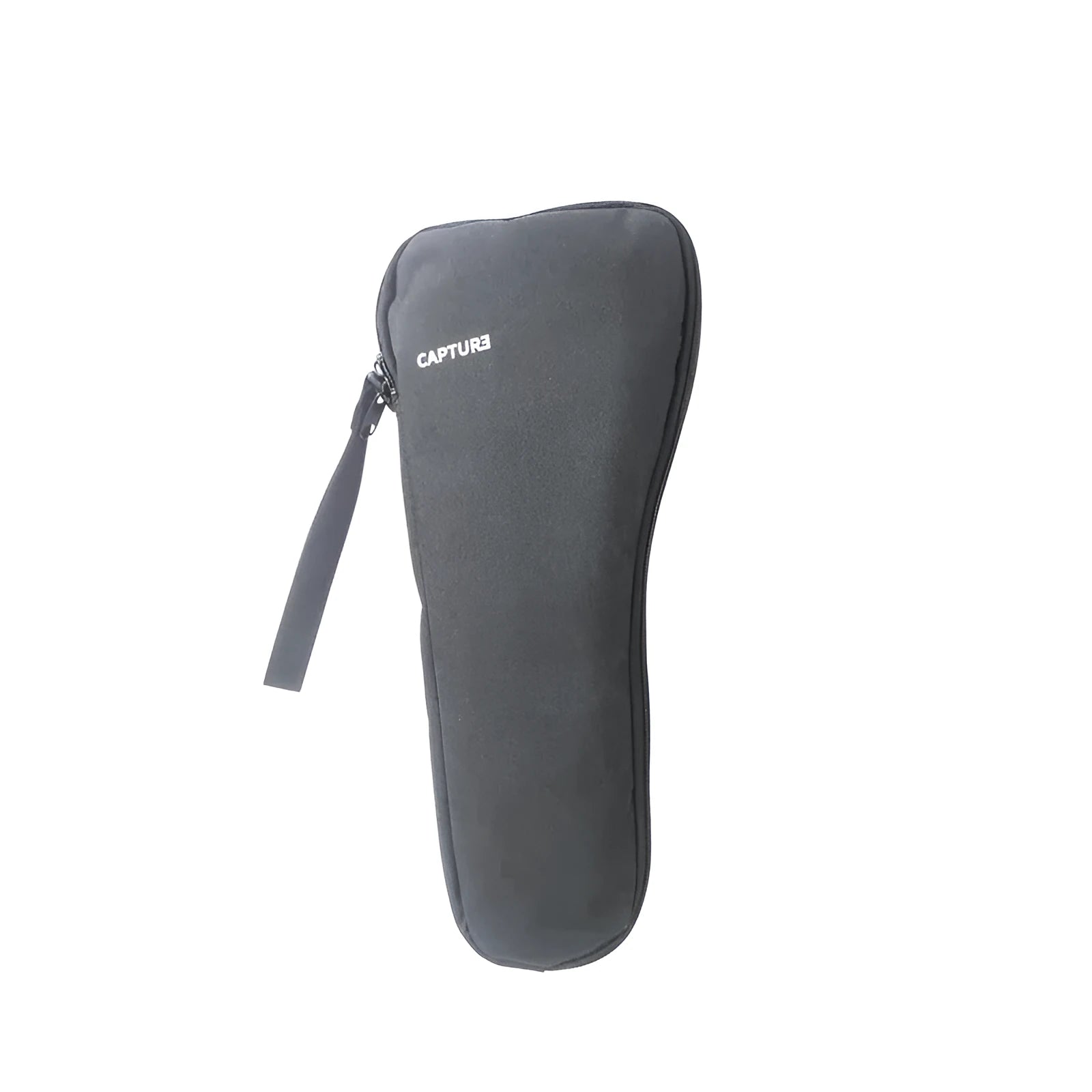 Black cloth storage bag for mobile phone stabilizer accessories with zippered closure