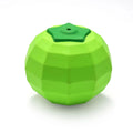 Green natural rubber dog ball with squeaker for large breed aggressive chewers