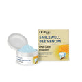 50g container of tooth powder with sodium bicarbonate and mint leaf extract for oral care