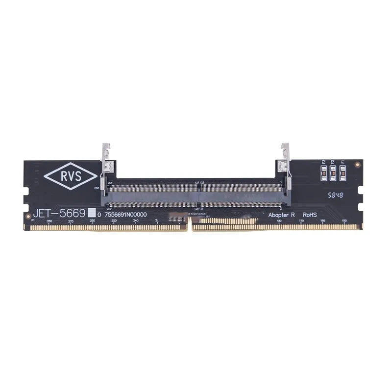 DDR4 laptop to desktop memory adaptor card with gold contacts in electrostatic bag