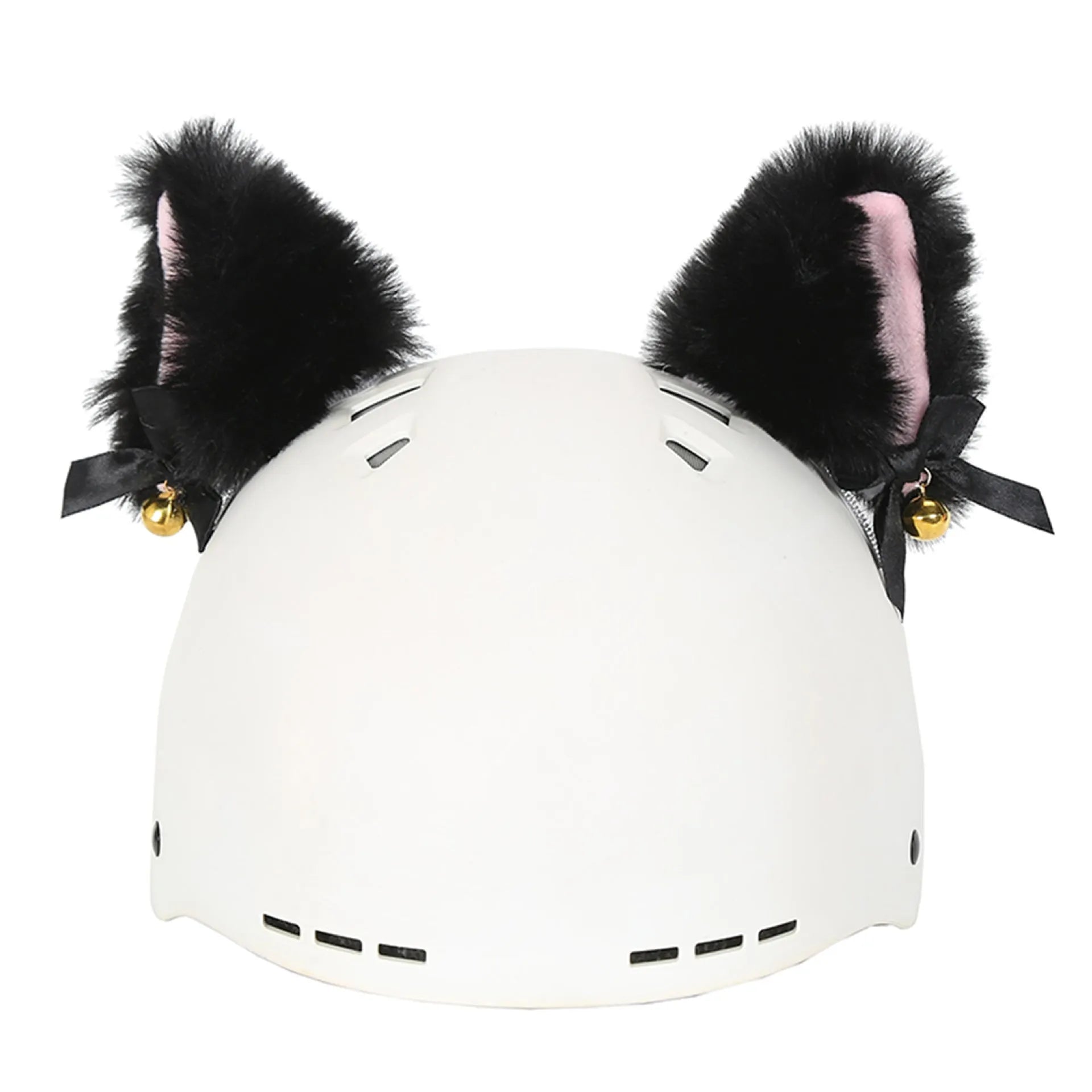 Cartoon character plush fabric helmet ear decoration cover for medium-sized helmets.