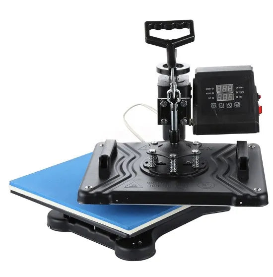 Black thermal transfer printing machine for T-shirts and fabric plates with 1250W motor