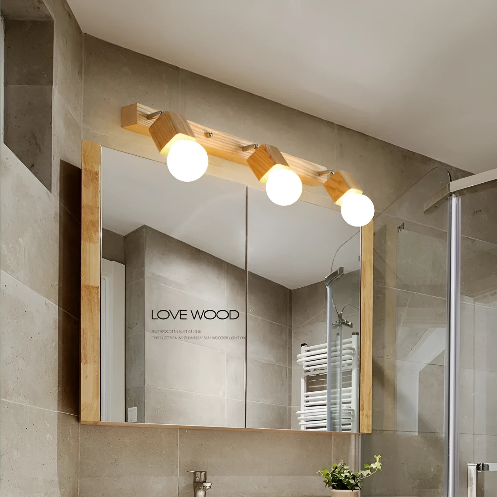 24cm diameter LED wall lamp with single head design and adjustable white, warm, or tricolour lighting options