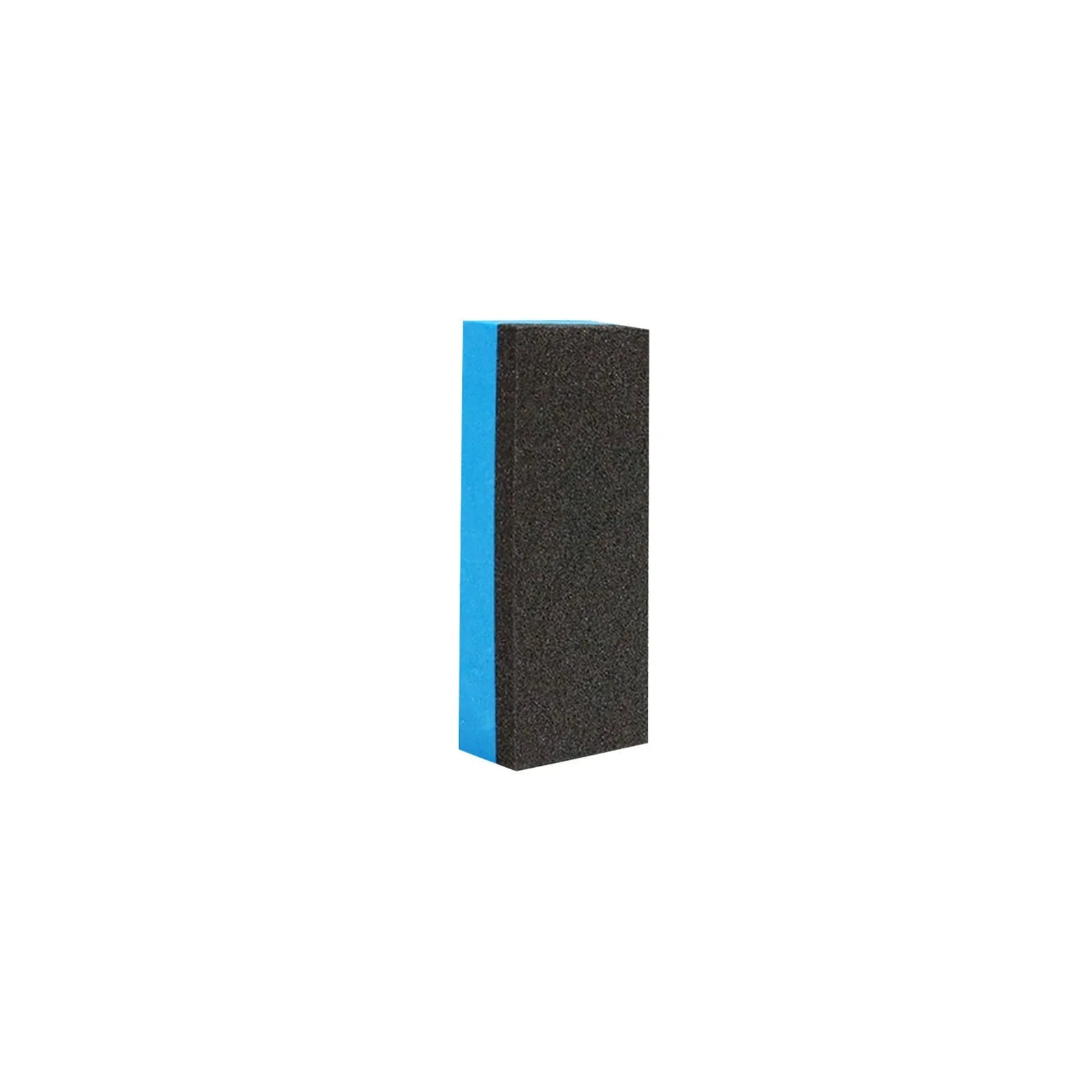 Automotive iron powder rust remover spray bottle with blue square sponge and towel application options.