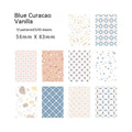 50 pieces of retro dessert-themed collage note paper in assorted colours measuring 56mm by 83mm