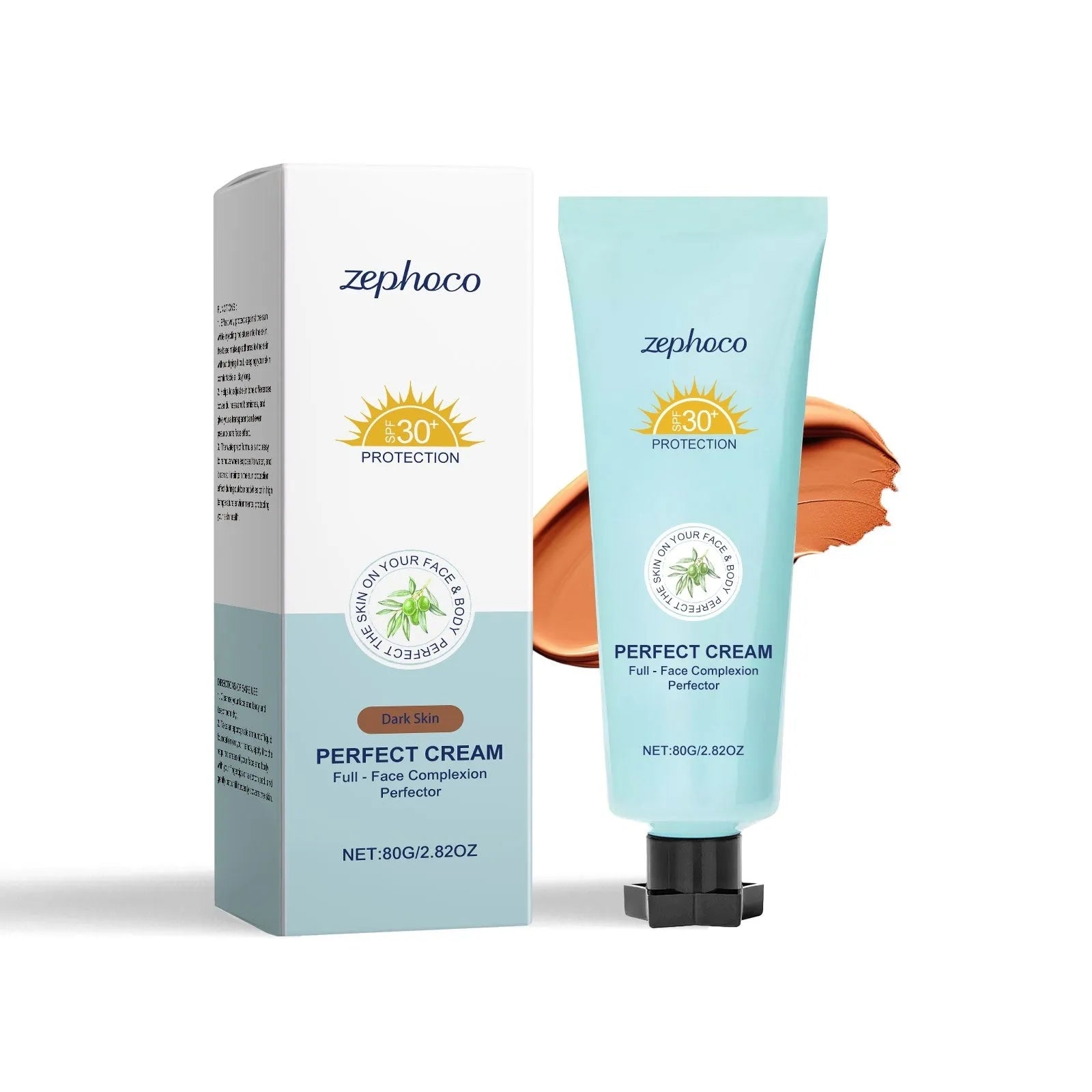 Curdling Sunscreen Moisturising Liquid Foundation bottle in one of three shades: Dark Skin, Ivory White, or Natural Colour